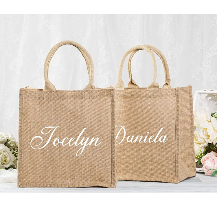 

Wholesale Price Mini Bag Burlap Jute Shopping Bags With Logos, Customized color