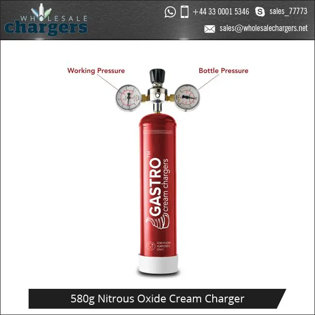 
Gastro Mega Whip Nitrous Oxide Disposable Cylinder 580g N20 