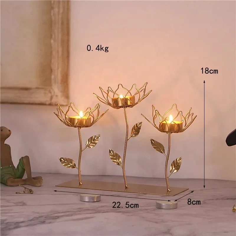 
golden metal candlestick for home decoration holiday party candle holder scones 