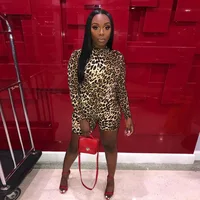 

2019 Women Sexy One Piece Jumpsuit Leopard Sportswear Jumpsuit And Rompers