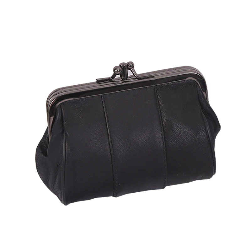 

2021 New Solid Color Car Stitched Retro Style Dark Grid Sheepskin Wallet For Women