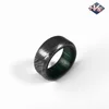 Hand Made Damascus Steel Green Wood Sleeves Ring.