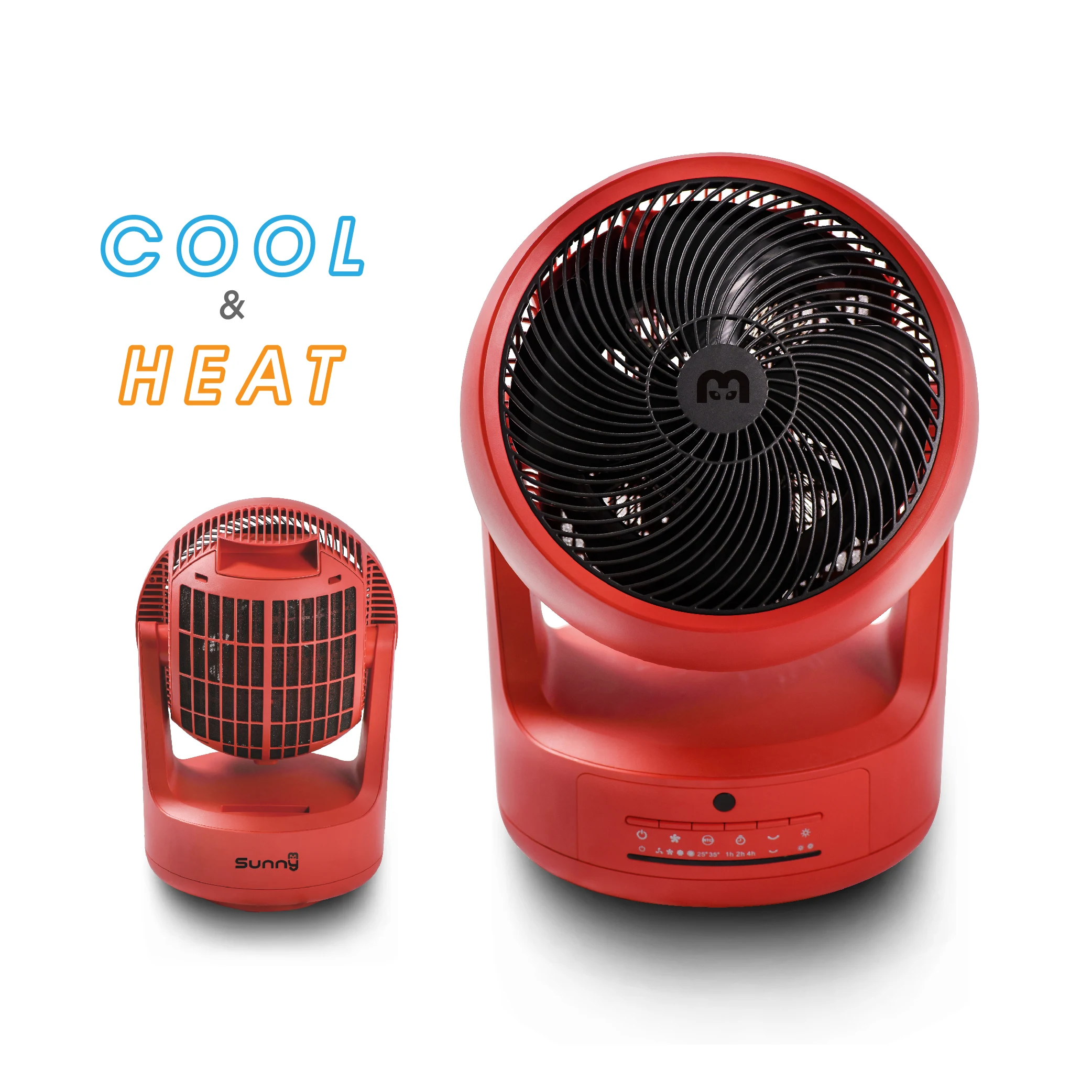 
MAO Sunny 2 in 1 Fan Heater With Auto Tip-over & Overheat Protection For Bedroom 