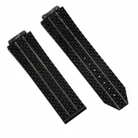 

24mm Silicone Band Plastic Black Watch Band For HUBLOT