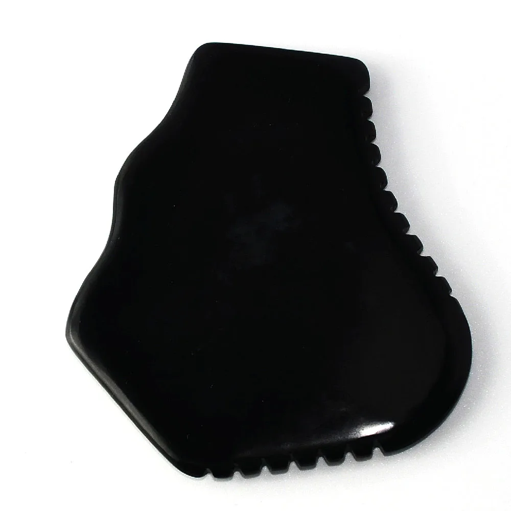 

Facial Tool Natural Bian stone Scraping Facial Massage Skin Beauty Body Relaxing Tool Bright Black Gua Sha, Bright black smooth texture