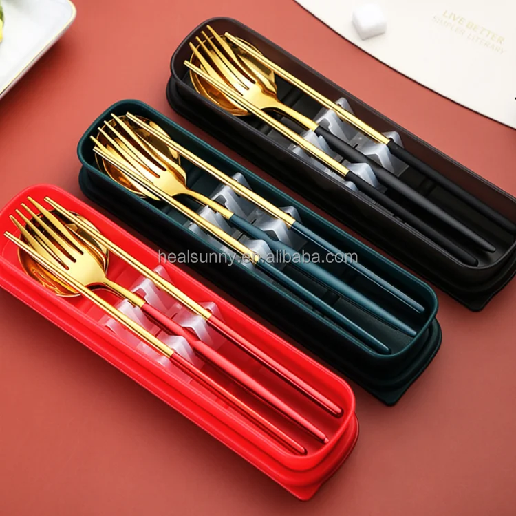 

Food Grade Stainless Steel 304 Utensils Flatware Cutlery Set Kitchen Dinnerware Knife and Fork Spoon, Gold, black, color, etc. (can be matched freely)