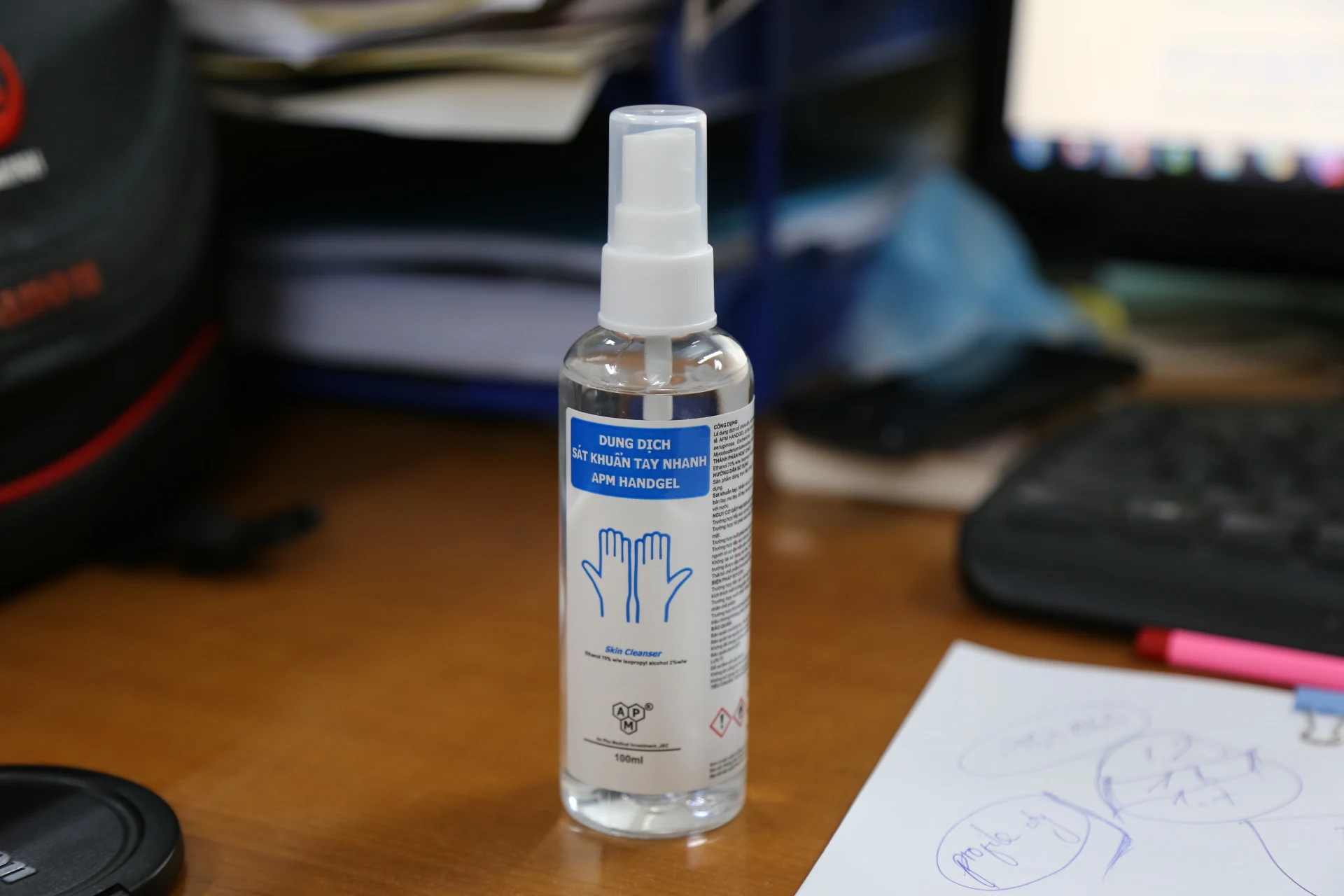 100ml ethanol 70 degree w/w apm handgel vietnam waterless hand