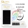 Quewel Private Label Matte Black Flat Lashes Of Soft Eyelash Extension Flat And Ellipse Flat Eyelash Extension For Makeup Salon