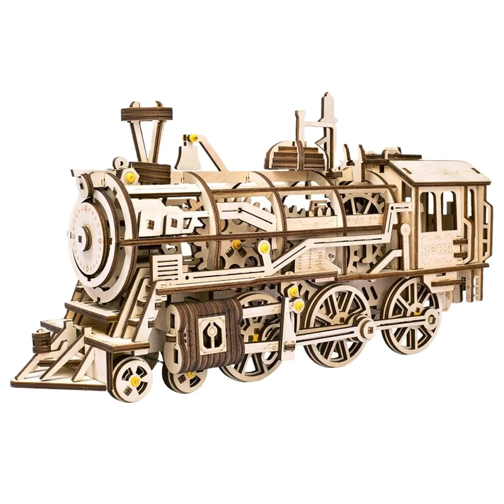 

DIY Wood 3D Puzzle Self Assembly Mechanical Gear Modeling for gift toys for men