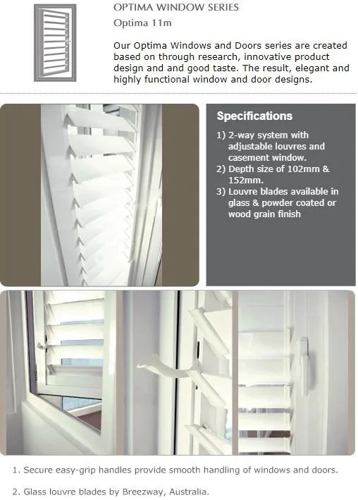 Window Interior Security Shutters Louvers Window Door Awning Blade Frame High Quality Aluminum