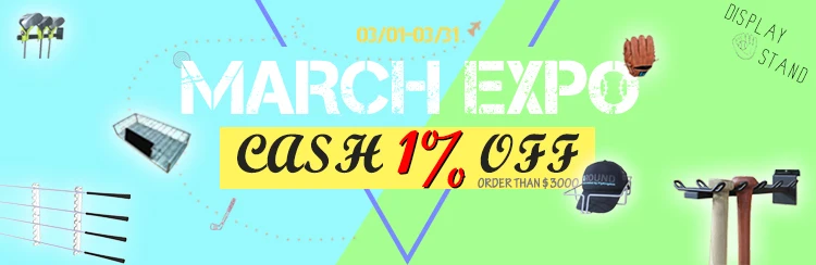 Wall Mounted Vertical Metal Baseball Bat Holder Display