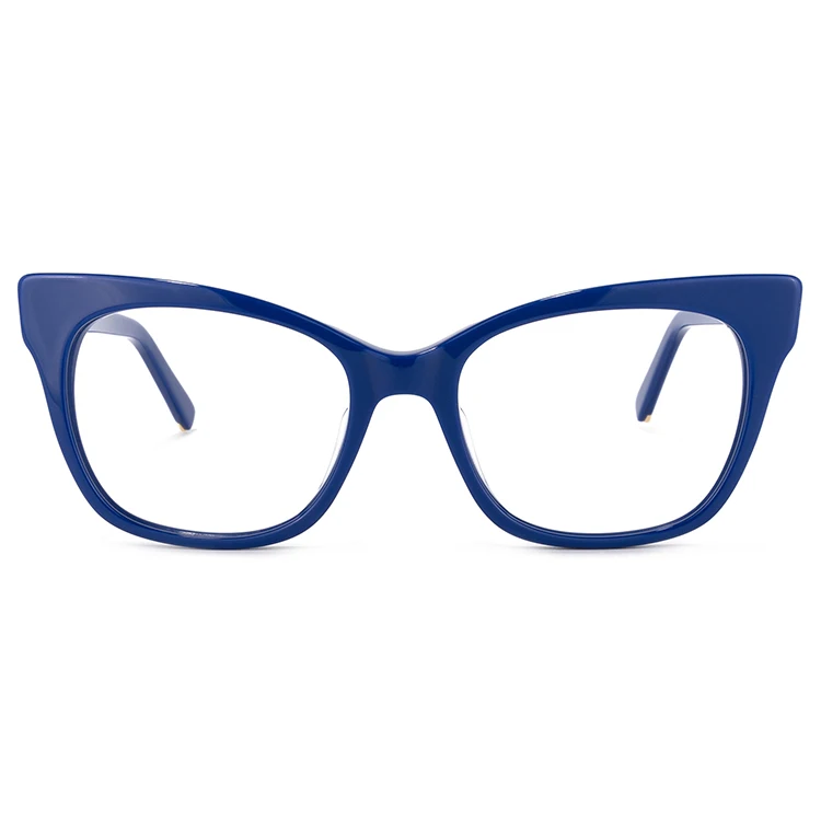 

High Quality Classic Unisex Plastic Cat Eye Red Blue Acetate Optical Eyeglasses Frame, Shown