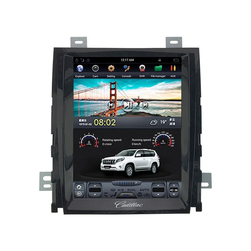 

Aucar 10.4" Vertical Style Android 9 For Cadillac Escalade SLS 2013-16 Car Radio Multimedia GPS Navi Stereo Car DVD Carplay DSP, Black