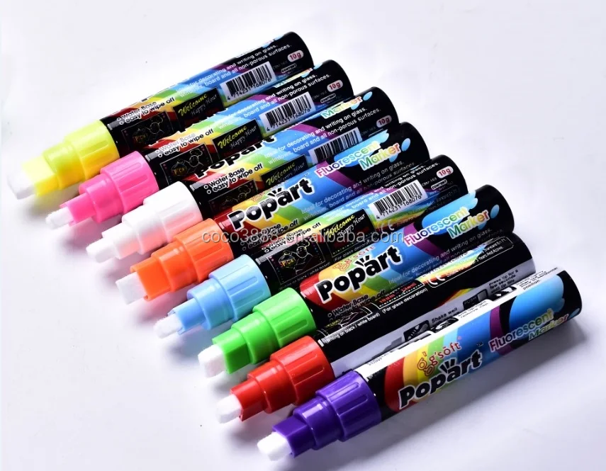 

Fluorescent color Water based Top selling Ink Erasable glass marker