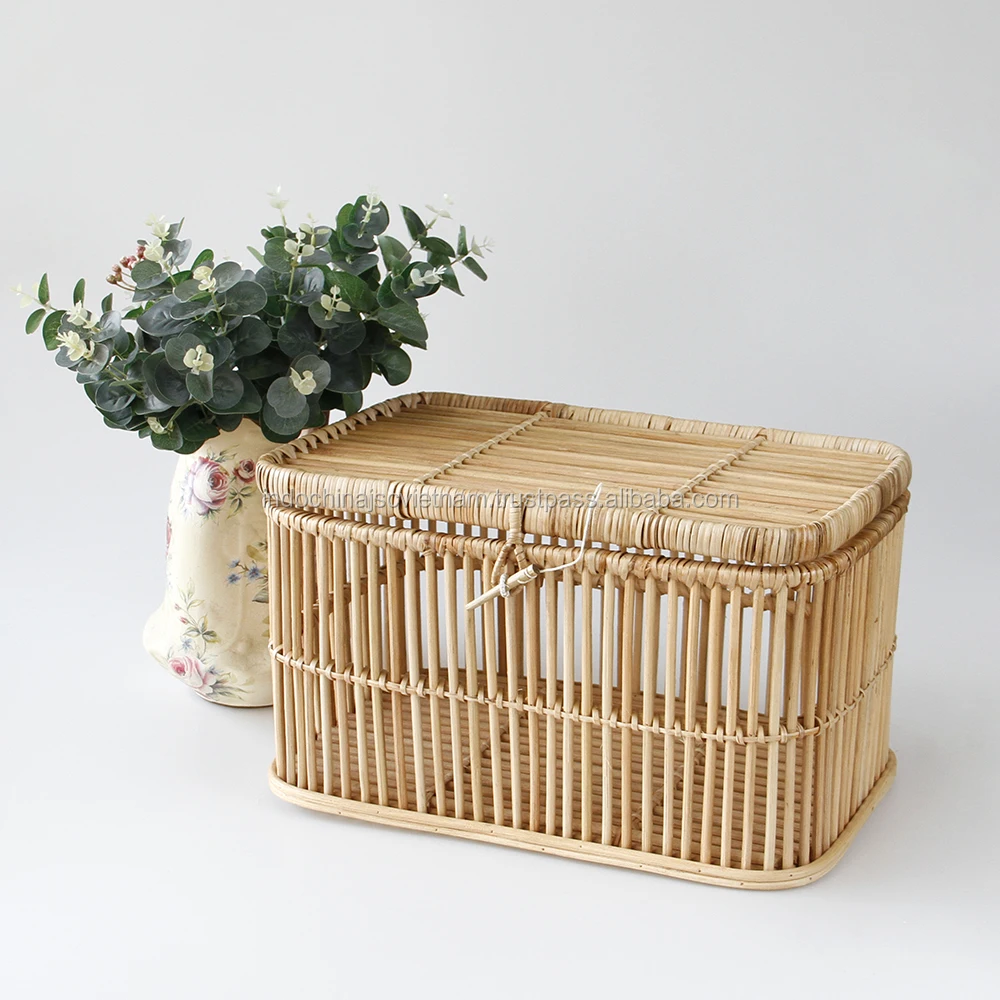 Woven Open Rattan Chest Storage Basket In Bulk Wholesale In Vietnam