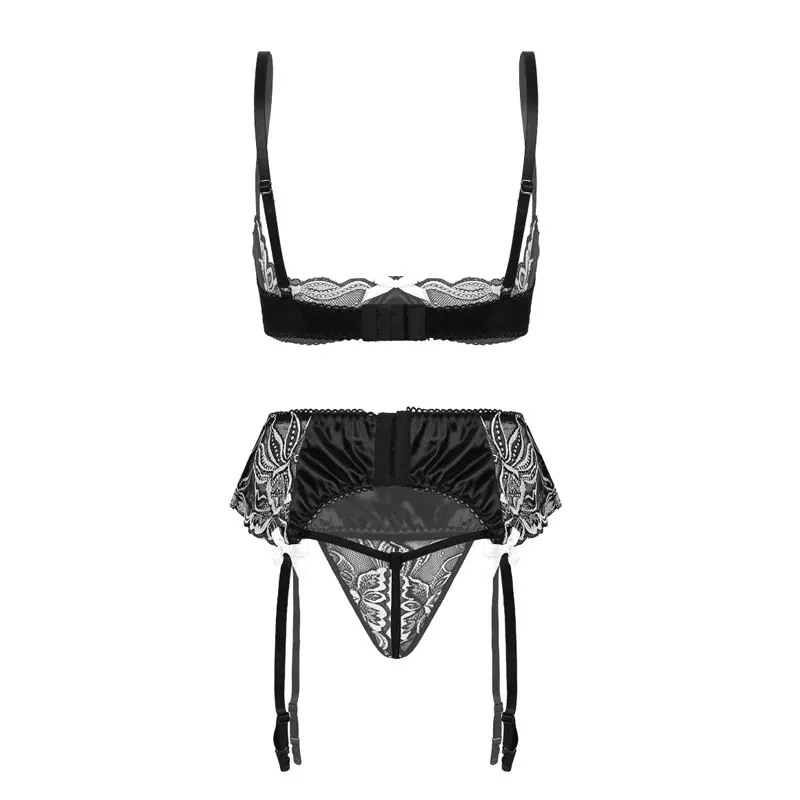 

Women's Sexy Lace Bra and Pant Black Lace Sexy bra panty set