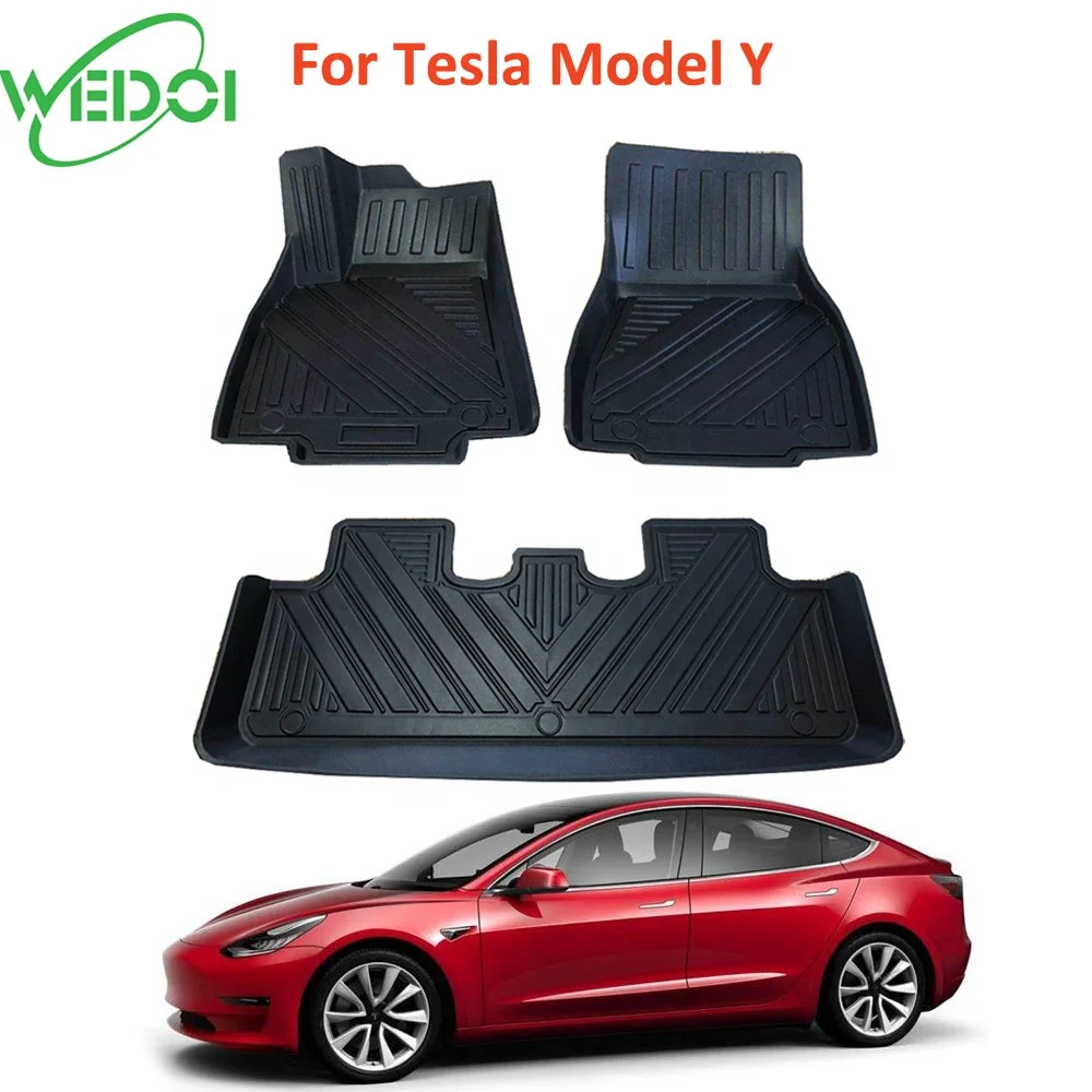All Weather Car Mat For Tesla Model Y Tpe Car Floor Mat Non Slip Trunk