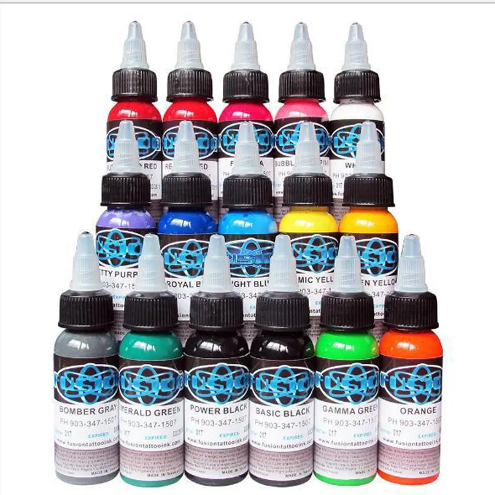 

Hadiyah Factory Dropshipping 16 Colors/ Set Artist Professional Tattoo Dye Ink Tattoo Equipment Ink Amazon eBay HOT SALE