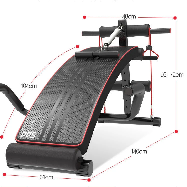 

Home fitness Multifunction adjustable bench Sit up Abdominal training bench, Black