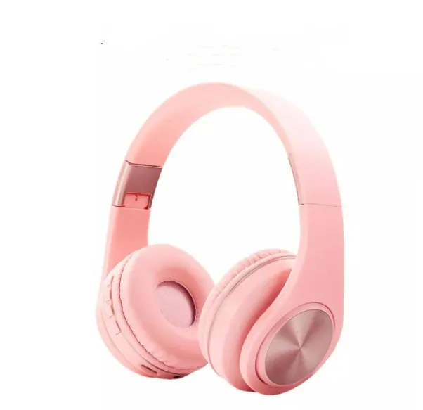 

Foldable Bluetooth 5.0 Wireless Headphone With HD MIC Headset Support Tf Card Earphone Headphone, Black, pink, purple, green, blue