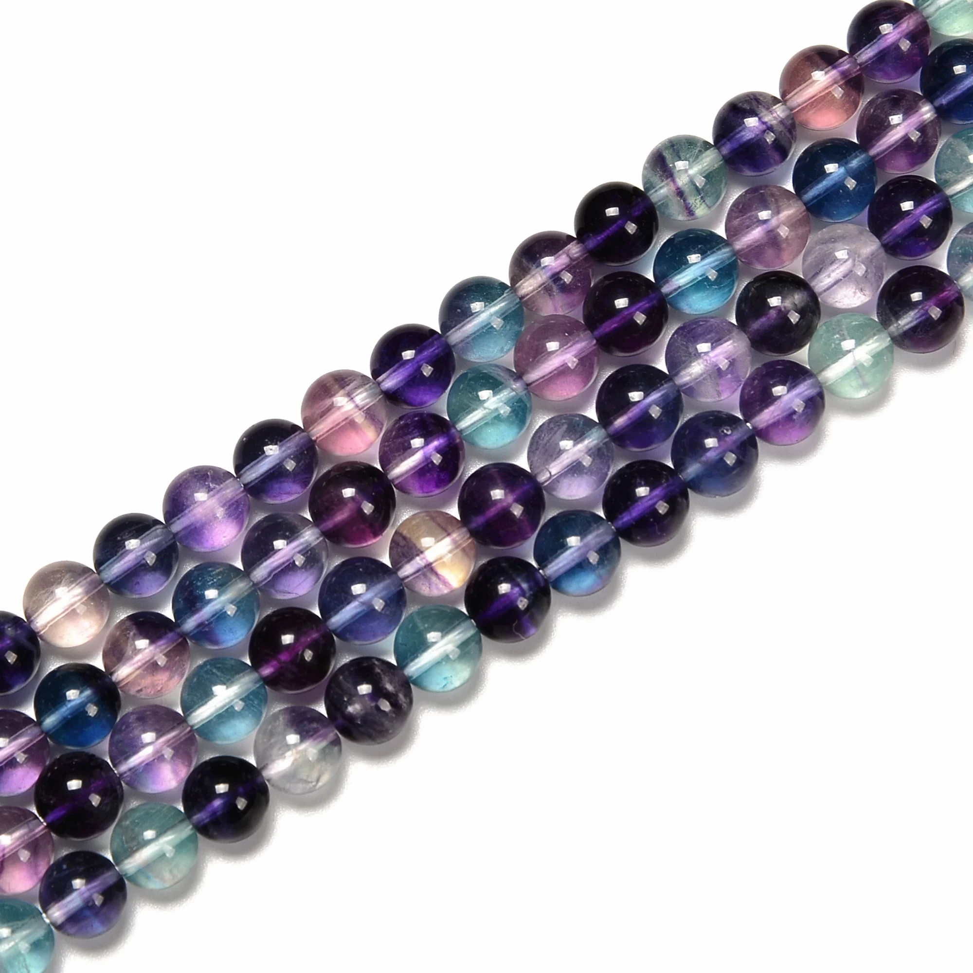 

Fluorite Nice A Grade 6mm 8mm 10mm Fluorite Smooth Round Gemstone Loose Beads for Jewelry Making