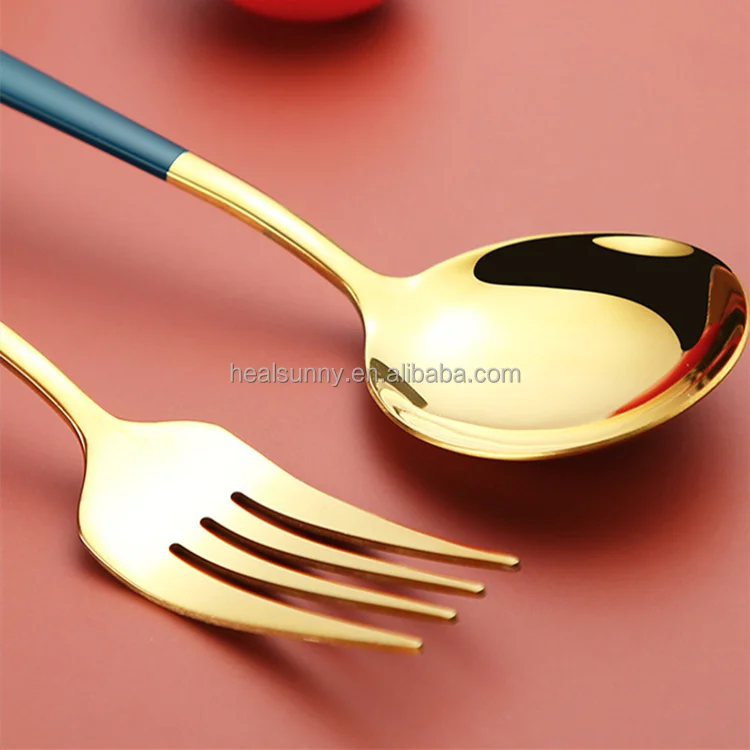 

Colourful wedding flatware,stainless steel matte silver gold cutlery set for party, Gold, black, color, etc. (can be matched freely)