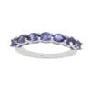 Classic Tanzanite Oval Cut Gemstone Seven Stone Wedding Engagement Ring