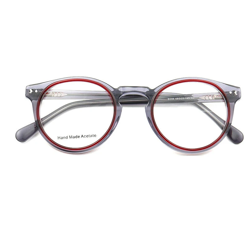 

2021 Fashion Design High Quality Vintage Light Round Acetate Glasses Frames