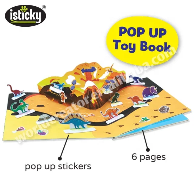 
Dinosaur Pop Up Custom Sticker Book with Magic Sticker 