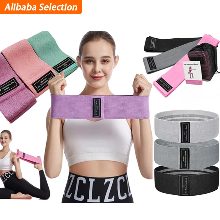 

Amazon Top Seller Free Sample Fitness Custom Logo Private Label 3 Pack Hip Circle Hip Bands Fabric Resistance Bands Booty Band