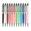 Fancy Modern Crystal Style Stylus Touch Pen Twist Ballpoint Pens Metal Cross Pen