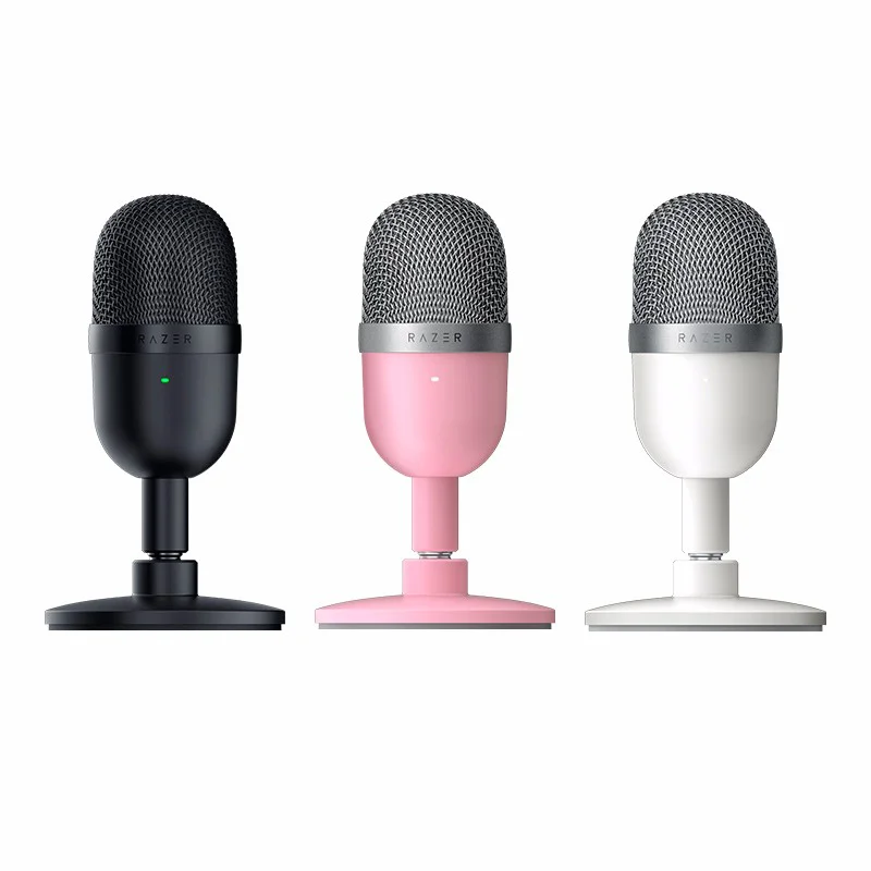 

Razer Seiren Mini USB Condenser Microphone Ultra-compact Streaming Microphone with Supercardioid Pickup Pattern Silver, Black/pink/silver