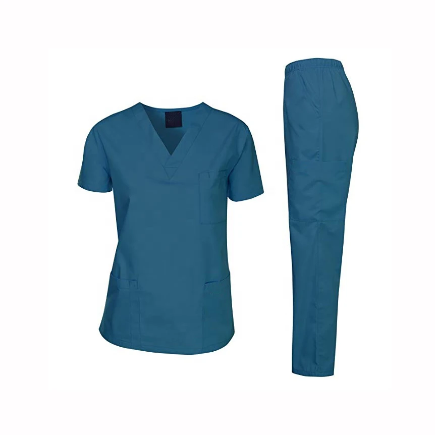 Hospital Uniforms Scrubs Breathable Nursing Uniform Unisex Wholesale