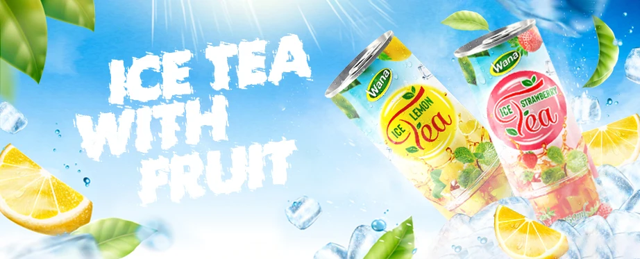 orange flavoured ice tea drink 310ml pet bottled