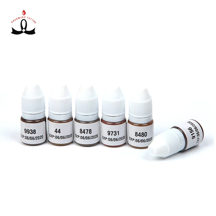 

Factory Tattoo Supplier Lushcolor Microblading Pigment Sample Permanent Makeup Eyebrow Tattoo Ink, More than 300 colors