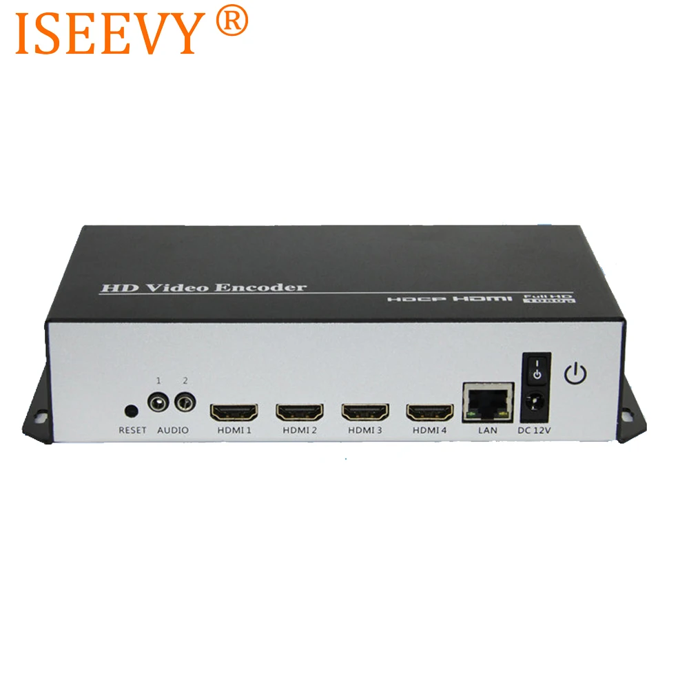 

ISEEVY 4 channel H.265 H.264 HDMI Video Encoder for IPTV Live Stream support RTMP RTSP UDP HTTP and Facebook YouTube WOWZA