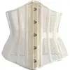 Under Bust Mesh White Net Corset For Ladies/Best Waist Trainer For Summer/Light Weight Gothic Lingerie