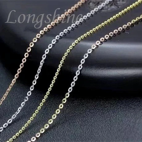 

Wholesale Pure Gold Jewely 18K Solid Gold Necklace Choke Rope Chain Necklace for Women, Yellow ,rose gold ,white