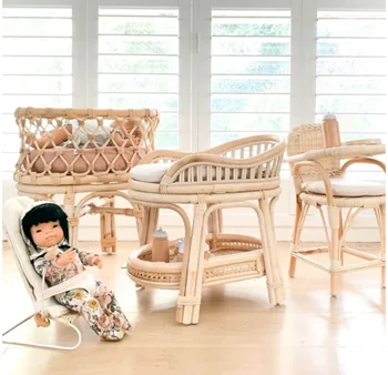 rattan doll high chair