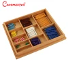 MA128 wooden material montessori educational activities mathematics toys Short Bead Chain with box