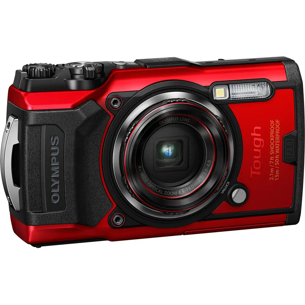 

Olympus Tough TG-6 Waterproof Camera 4K Video Action Camera (Red)