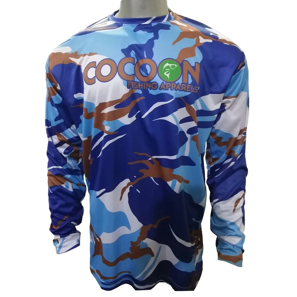 Cocoon Bass Fish Scales Artwork Sublimated Long Sleeves Fishing Shirt