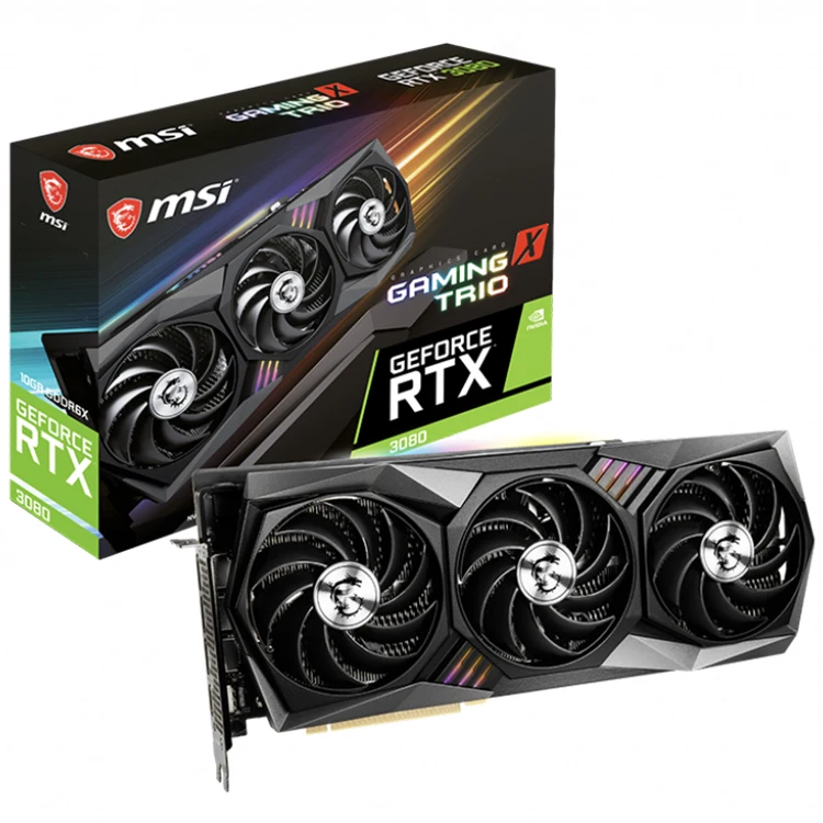 

MSI NVIDIA RTX 3080 GAMING X TRIO 10G Graphics Card with GDDR6X Memory High Performance Video Card Preorder Now