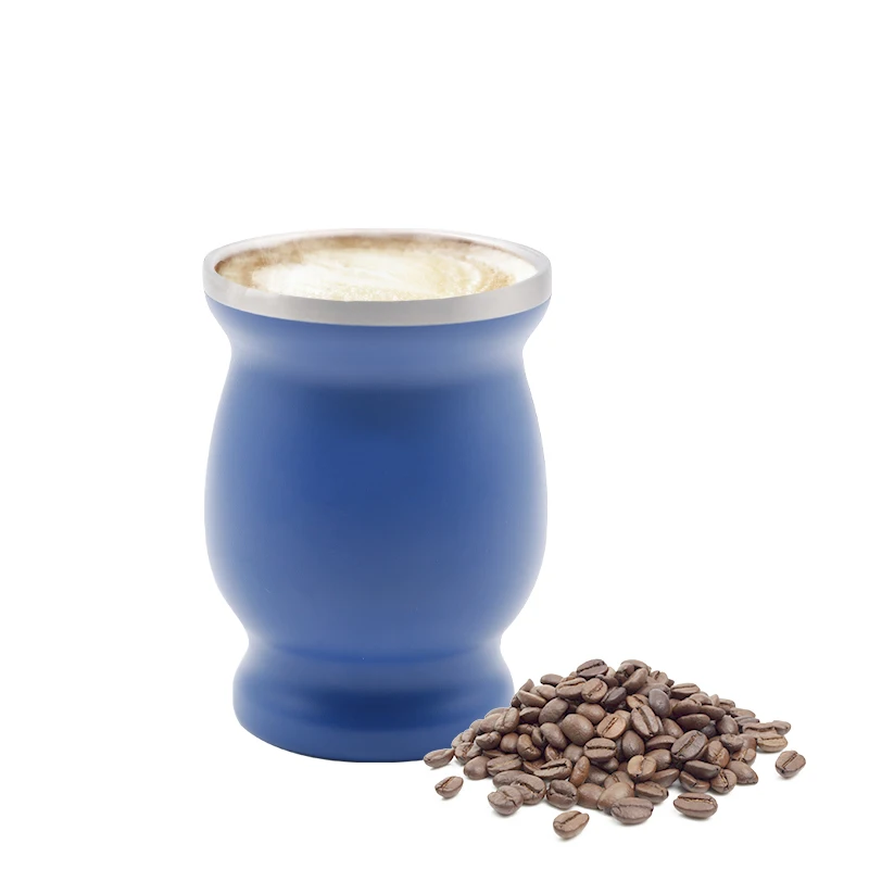 

WeVi Hot sale mate cups double wall stainless steel yerba mate tea cup with bombillas straw, Customized