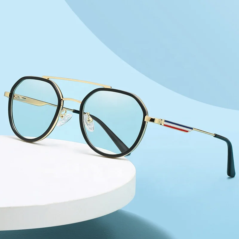 

Eyewear 2331 Fashion Personality Pilot Anti Blue Light Safety Optical Glasses TR90 Geometric Frames Prescription Eyeglasses