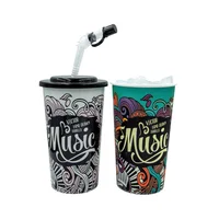 

Hot Promotional Customized Single Wall Magic Cups Cold Color Changing Plastic Cup