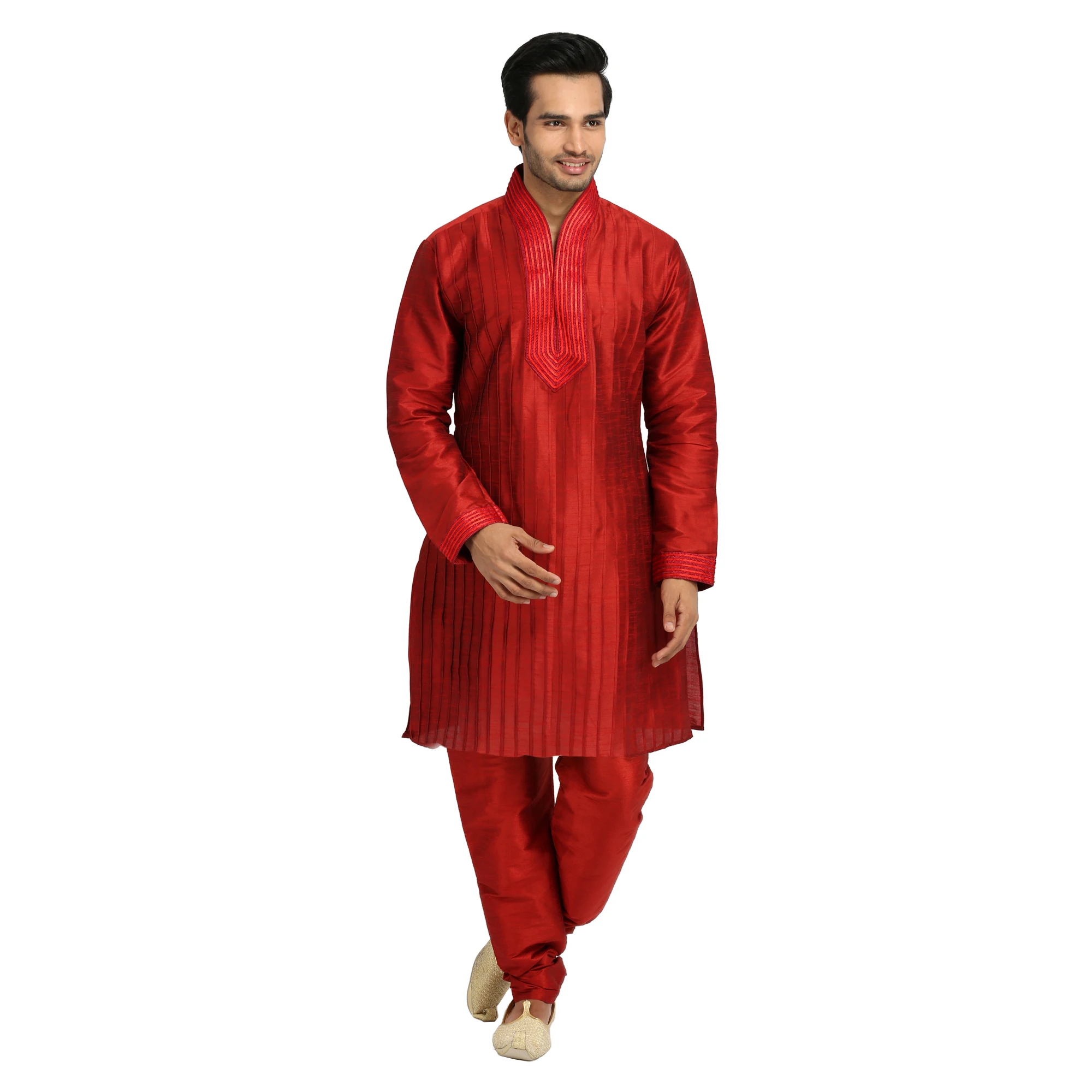 
Saris And Things Red Pathani Kurta Sherwani Indian Ethnic Wear For Men Indian Clothing For Men 