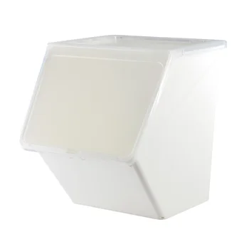 Home Depot Lightweight Plastic Storage Bins Opaque Stackable On Sale