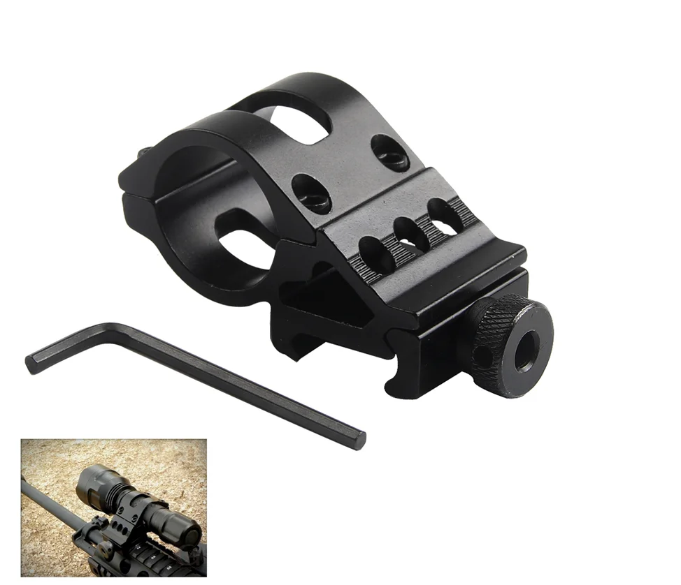 

Tactical Gun Optical Rifle Scope Mount ring 25.4mm / 30mm Flashlight Mounting Rings for 20mm Picatinny Rail, Black