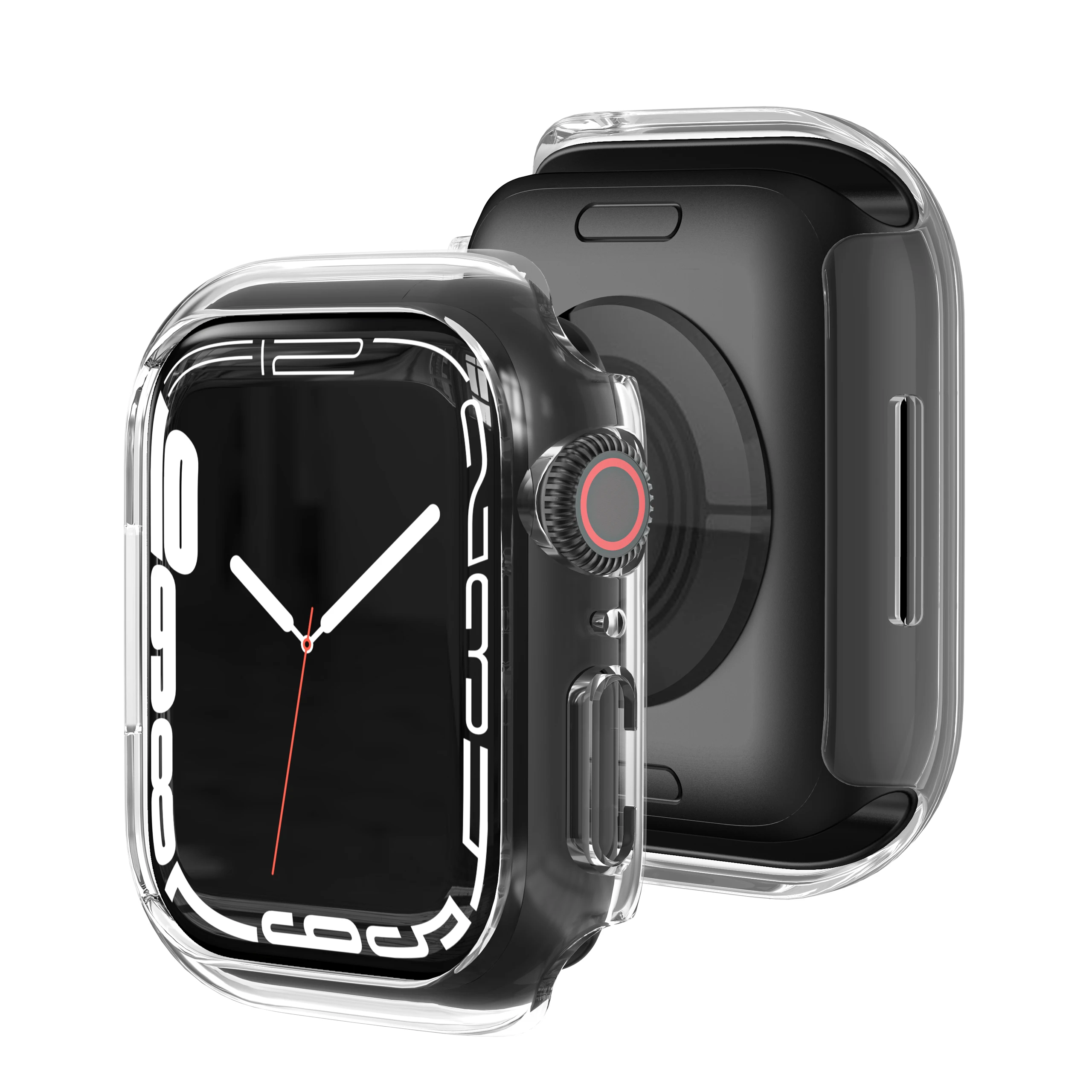 

Wholesale Hard PC Frame Shell Watch Cover For Apple Watch 7 Case 41mm 45mm for apple watch case protector, Black